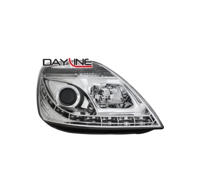 Faros Luz Diurna Ford Fiesta 02-05 _ _Con Motor