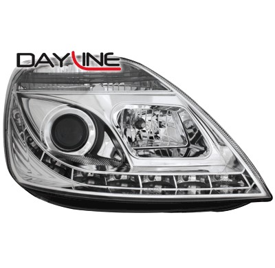 Faros Luz Diurna Ford Fiesta 02-05 _ _Con Motor