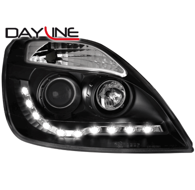 Faros Luz Diurna Ford Fiesta 02-05 _ _Negros