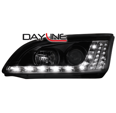 Faros Luz Diurna Ford Focus 05-08_ _Negro