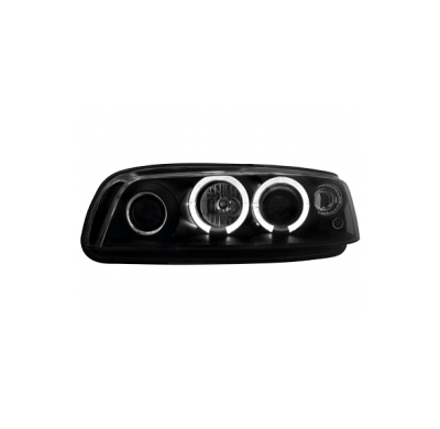 Faros Fiat Punto 99-02 _ 2 Angel Eyes (Ojos De Ángel) _ Negro