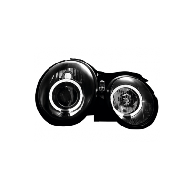 Faros M. Benz C208 Clk 97-02 _ 2 Angel Eyes De Luz De Posición _ Negro