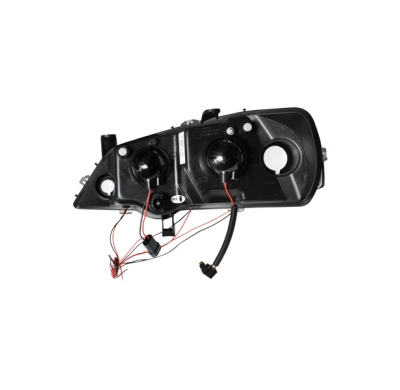 Faros Opel Astra G _ 2 Angel Eyes (Ojos De Ángel) _ Negro