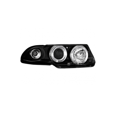 Faros Opel Astra F 95-97 _ 2 Angel Eyes (Ojos De Ángel) _ Negro