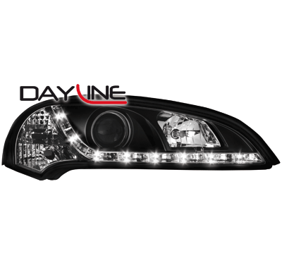 Faros Luz Diurna Opel Tigra 94-00 _ Tfl-Optik _ Negros
