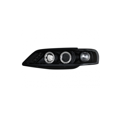 Faros Opel Vectra B 96-98 _ 2 Angel Eyes _ Negro