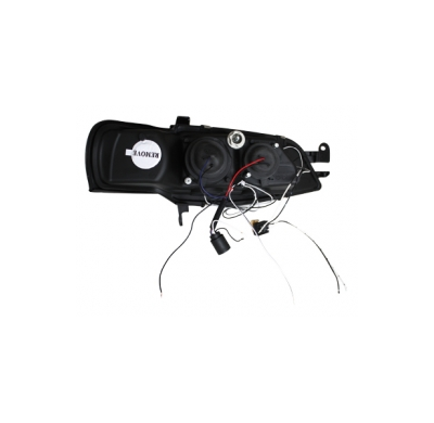 Faros Opel Vectra B 96-98 _ 2 Angel Eyes _ Negro