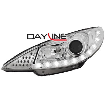 Faros Luz Diurna Peugeot 206 02-06 / S16 _  Con Intermitente De Led