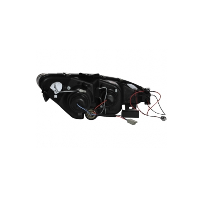 Faros Luz Diurna Peugeot 206 98-02  _ _Negros Con Intermitente De Led