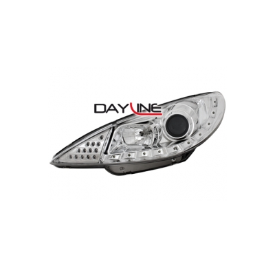 Faros Luz Diurna Peugeot 206 98-02  _  Con Intermitente De Led