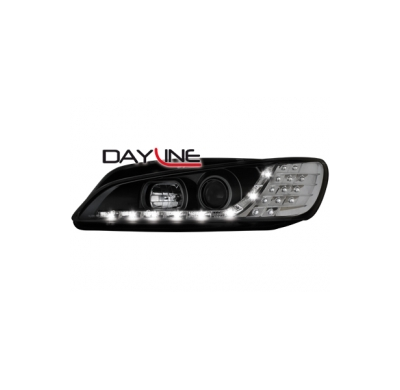 Faros Luz Diurna Peugeot 306_97-00 _ _Negros Con Intermitente De Led