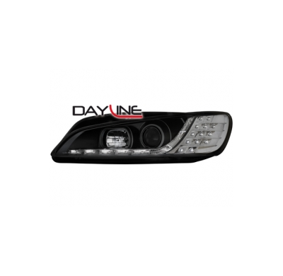 Faros Luz Diurna Peugeot 306_97-00 _ _Negros Con Intermitente De Led