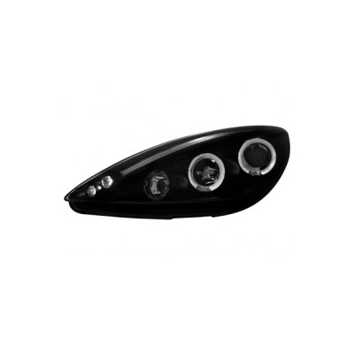 Faros Peugeot 307 01+_ 2 Angel Eyes _ Negros