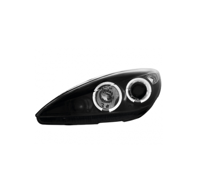 Faros Peugeot 307 _ 2 Angel Eyes (Ojos De Ángel) _ Negro _ _Reglaje El.