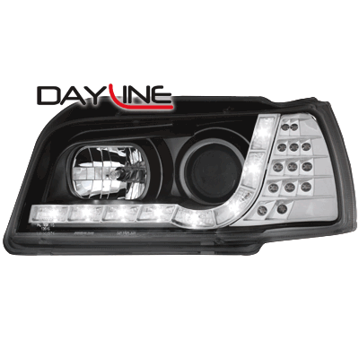 Faros Luz Diurna Renault Clio I 90-96_ _Negro