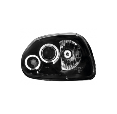Faros Renault Clio Ii 98-01 _ 2 Angel Eyes De Luz De Posición _ Negro