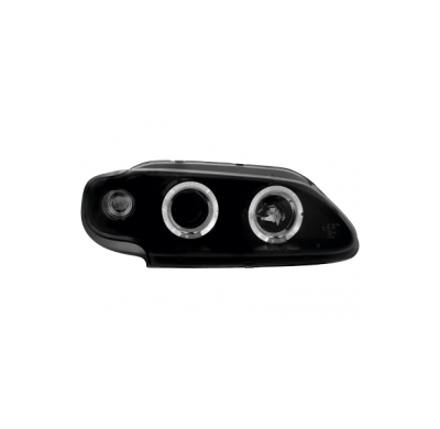 Faros Renault Megane 3-5t _ 2 Angel Eyes (Ojos De Ángel) _ Negro