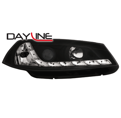 Faros Luz Diurna Renault Megane 03+_ Negro