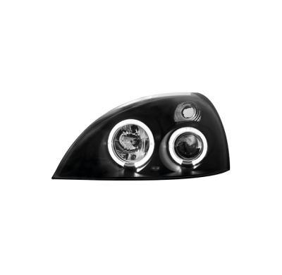 Faros Renault Clio 01+ _ 2 Angel Eyes (Ojos De Ángel) _ Negro