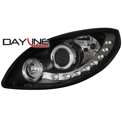 Faros Renault Twingo Ii 07- _ Luz Diurna_Negros