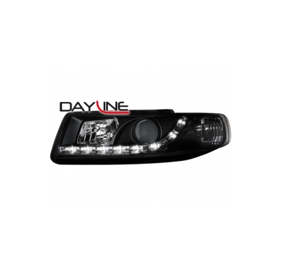Faros Luz Diurna Seat Leon/Toledo 99-04 _  _ Negro
