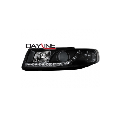 Faros Luz Diurna Seat Leon/Toledo 99-04 _  _ Negro
