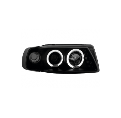Faros Seat Ibiza 6k 93-00 _ 2 Angel Eyes (Ojos De Ángel) _ Negro