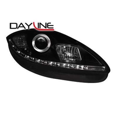 Faros Luz Diurna Seat Leon / Altea / Toledo 05+ _ 1p1_ Negro