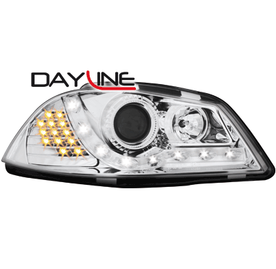 Faros Luz Diurna Seat Ibiza 6l 03-08 _Tfl-Optik _ Cromados