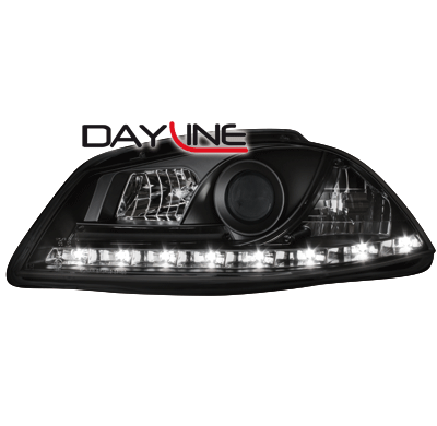 Luz Diurna_Faros Seat Ibiza 6l 03-08 __Negro