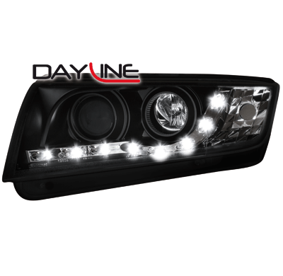 Faros Luz Diurna Skoda Fabia 00-05 _ _Negros