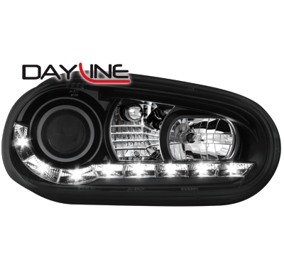 Faros Luz Diurna Vw Golf Iv__Negro