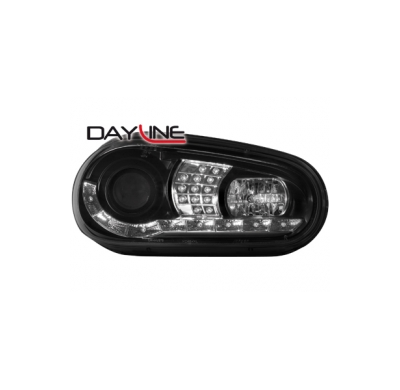 Faros Luz Diurna Vw Golf Iv _ _Negros_Intermitente De Led