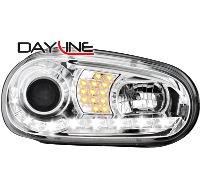 Faros Luz Diurna Vw Golf Iv _ _Intermitente De Led