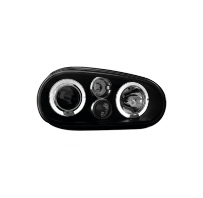 Faros Vw Golf Iv _ 2 Angel Eyes (Ojos De Ángel) _ Negro