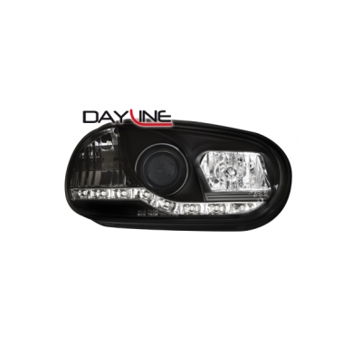 Luz Diurna Faros Vw Golf Iv _Negro