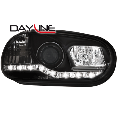 Luz Diurna Faros Vw Golf Iv _Negro