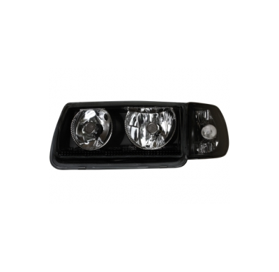 Faros Vw Polo 6n 95-98 _ Sin Angel Eyes_Negro
