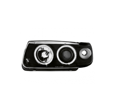 Faros Vw Polo 95-98 _ 2 Angel Eyes (Ojos De Ángel) _ Negro