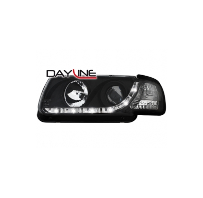 Faros Luz Diurna Vw Polo 6n 94-98 _  _ Negro