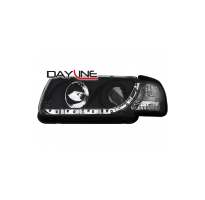 Faros Luz Diurna Vw Polo 6n 94-98 _  _ Negro