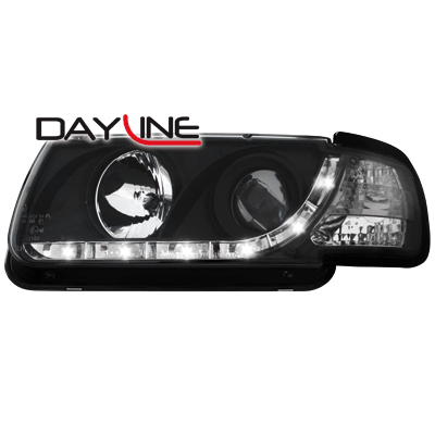 Faros Luz Diurna Vw Polo 6n 94-98 _  _ Negro