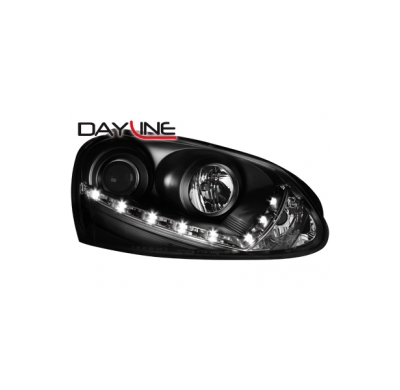 Faros Luz Diurna Vw Golf V 03-09 _ Negro