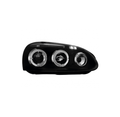Faros Angel Eyes Vw Golf V _ 2 Angel Eyes De Luz De Posición_Negro_Regulación Automática Del Alcance Luminoso