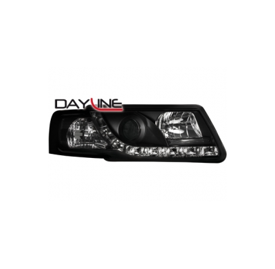 Faros Vw Passat 3b 97-01 _ Con Diseño Luz Diurna _ Negro