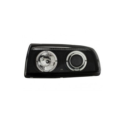 Faros Vw Vento 91-98  2 Angel Eyes Negro