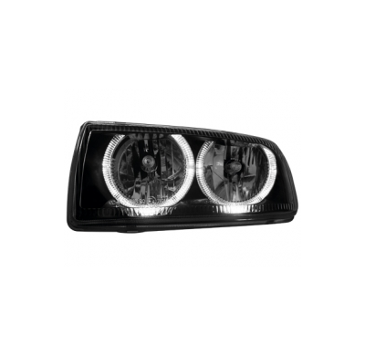 Faros Vw Vento 91-99 _ 2 Angel Eyes De Luz De Posición _ Negro