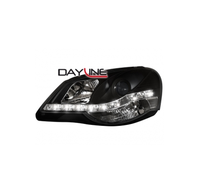 Faros Luz Diurna Vw Polo 9n3 05-09 _ _Negro
