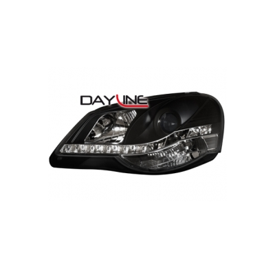 Faros Luz Diurna Vw Polo 9n3 05-09 _ _Negro