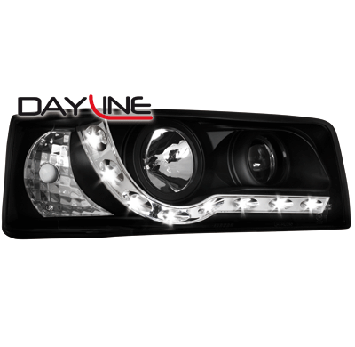 Faros Luz Diurna Vw T4 90-03 _ Negro